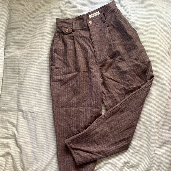 Eddie Bauer Vintage Brown Wool Trousers - 10/6 - Picture 6 of 9